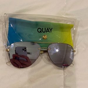 brand new! quay “high key mini” mirrored aviators